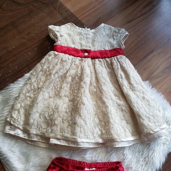 Sweet Heart Rose | Ivory & Red Dress - 12M - Picture 2 of 5